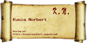 Kusza Norbert névjegykártya