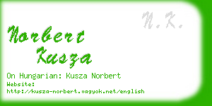 norbert kusza business card